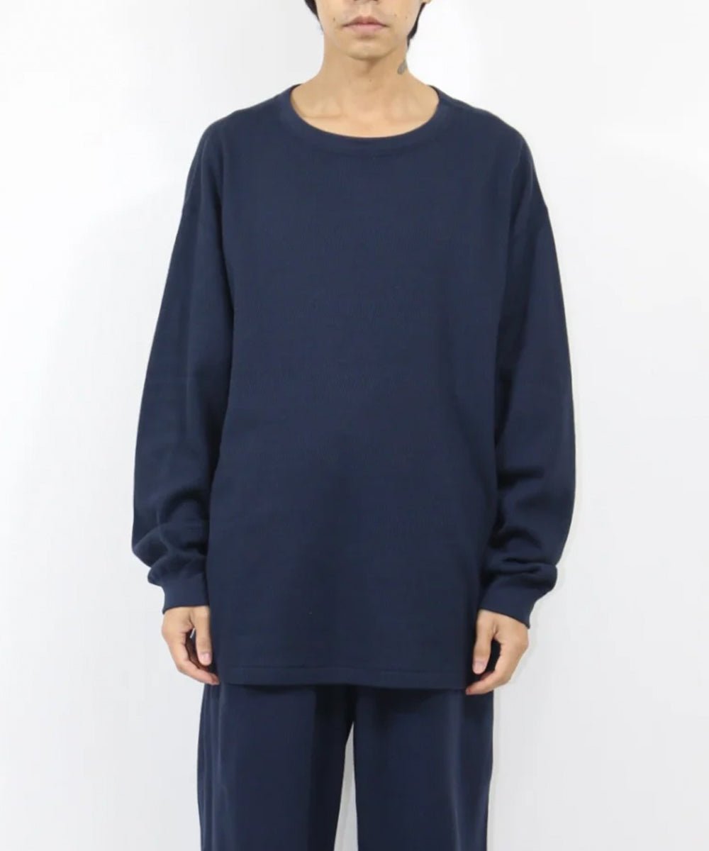 ANDER - WAFFLE CHILLAX TOP / NAVY - DB&BAR