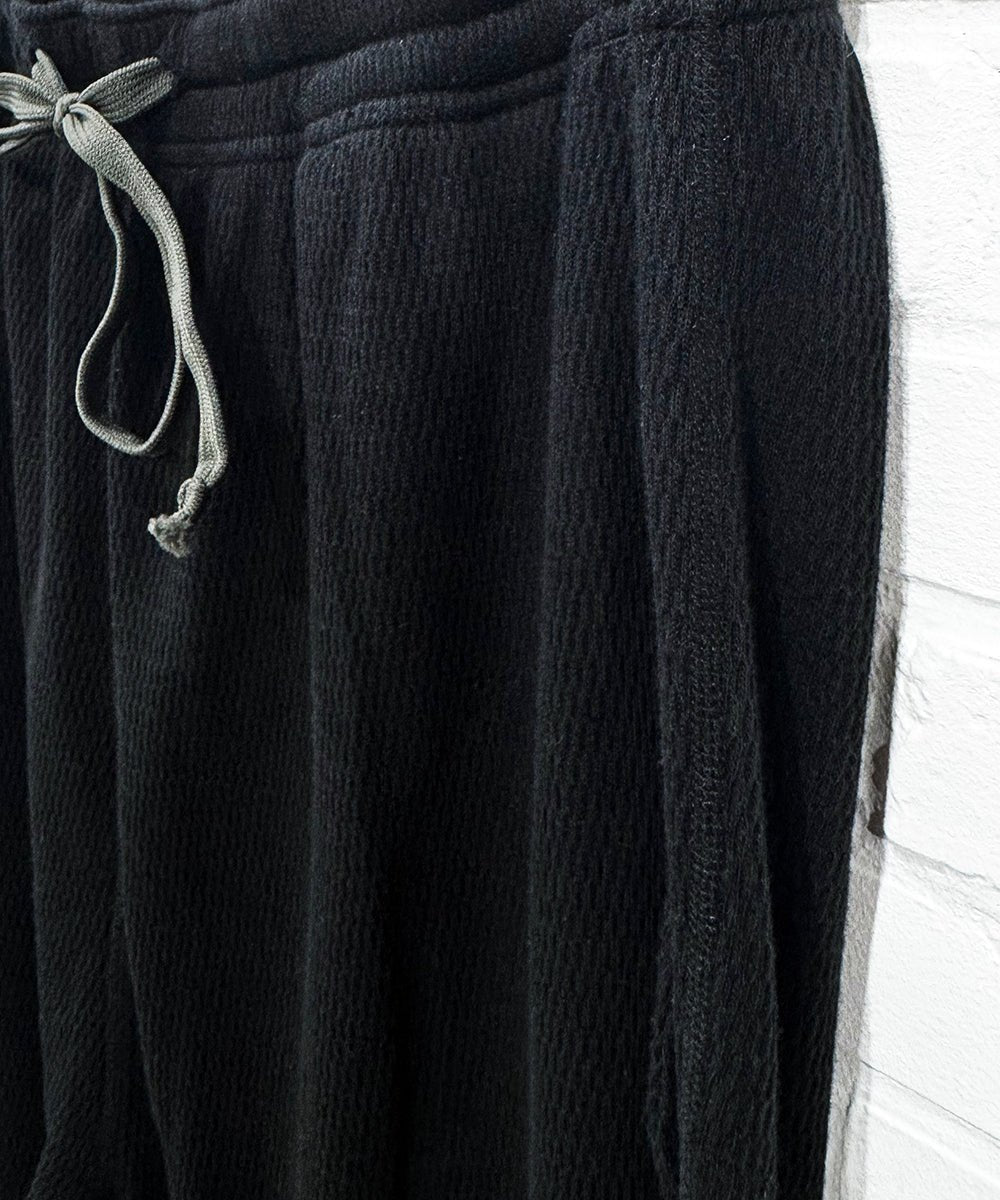 ANDER - WAFFLE SLEEPY PANTS / BLACK 商品画像 - DB&BAR