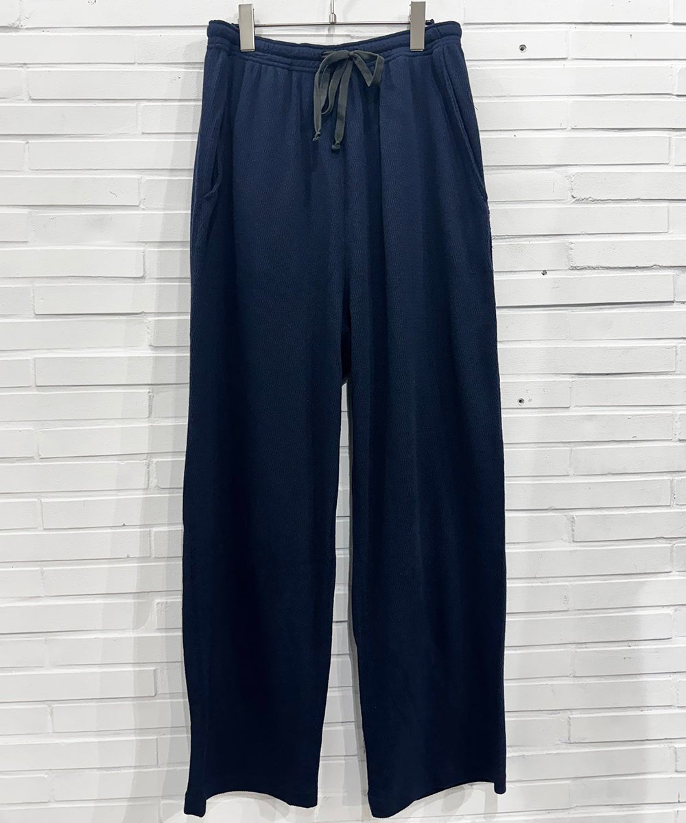 ANDER - WAFFLE SLEEPY PANTS / NAVY 商品画像 - DB&BAR