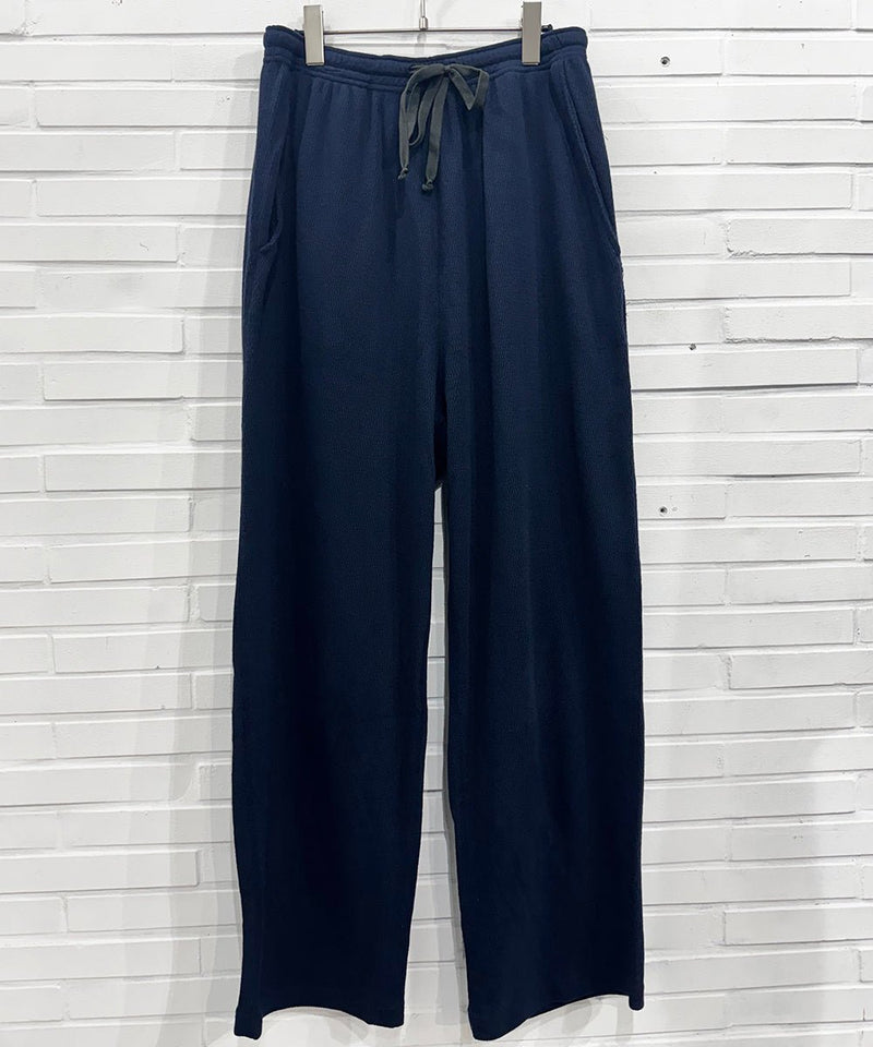 ANDER - WAFFLE SLEEPY PANTS / NAVY 商品画像 - DB&BAR