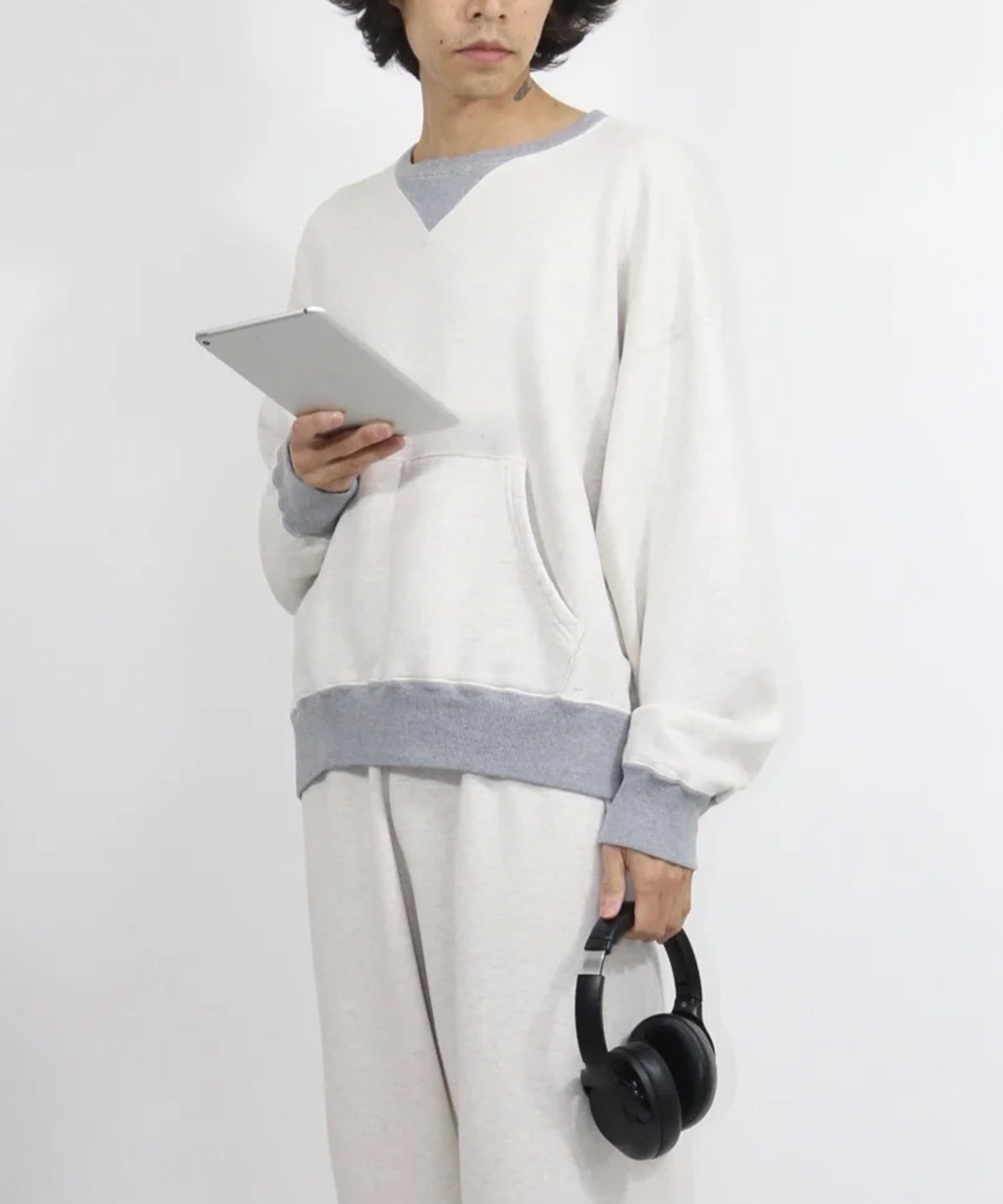 ANDER - WV SWEAT / OATMEAL×HEATHER - DB&BAR