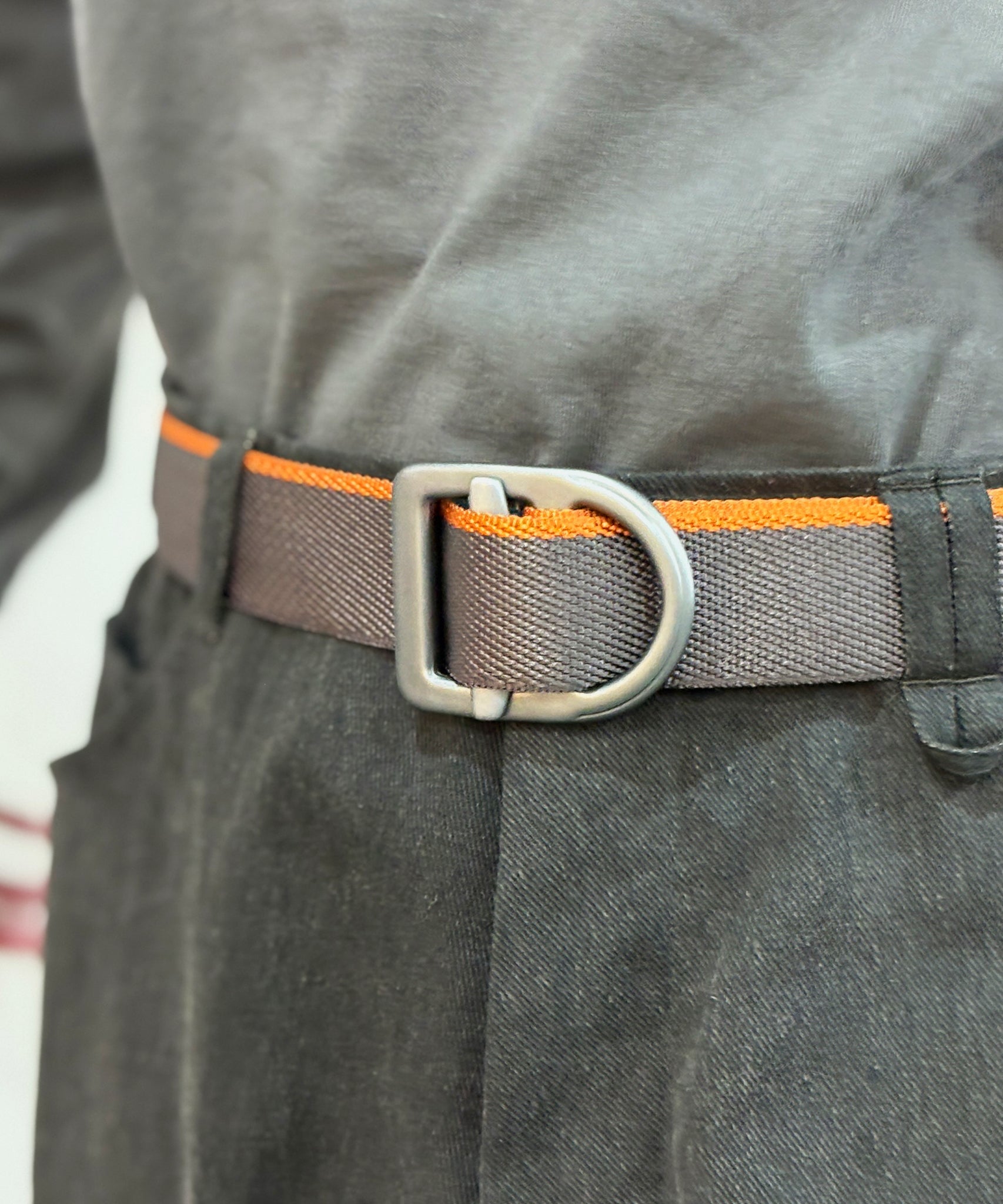 BISON DESIGNS - 38MM - LAST CHANCE™ LIGHT DUTY GUNMETAL BUCKLE / GRAPHITE/ORANGE 商品画像 - DB&BAR