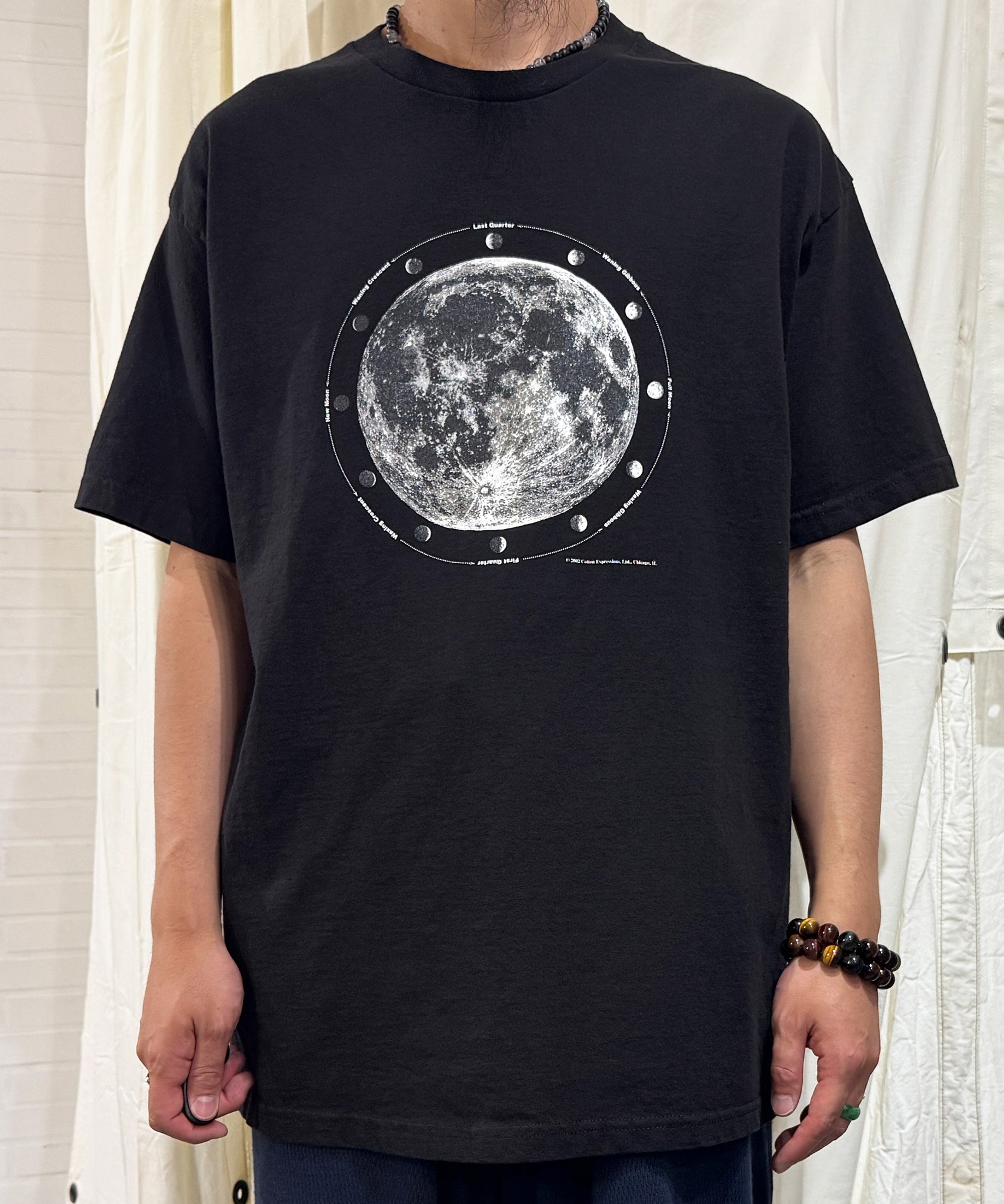 COTTON EXPRESSIONS - MOON PHASES T-SHIRT / BLACK