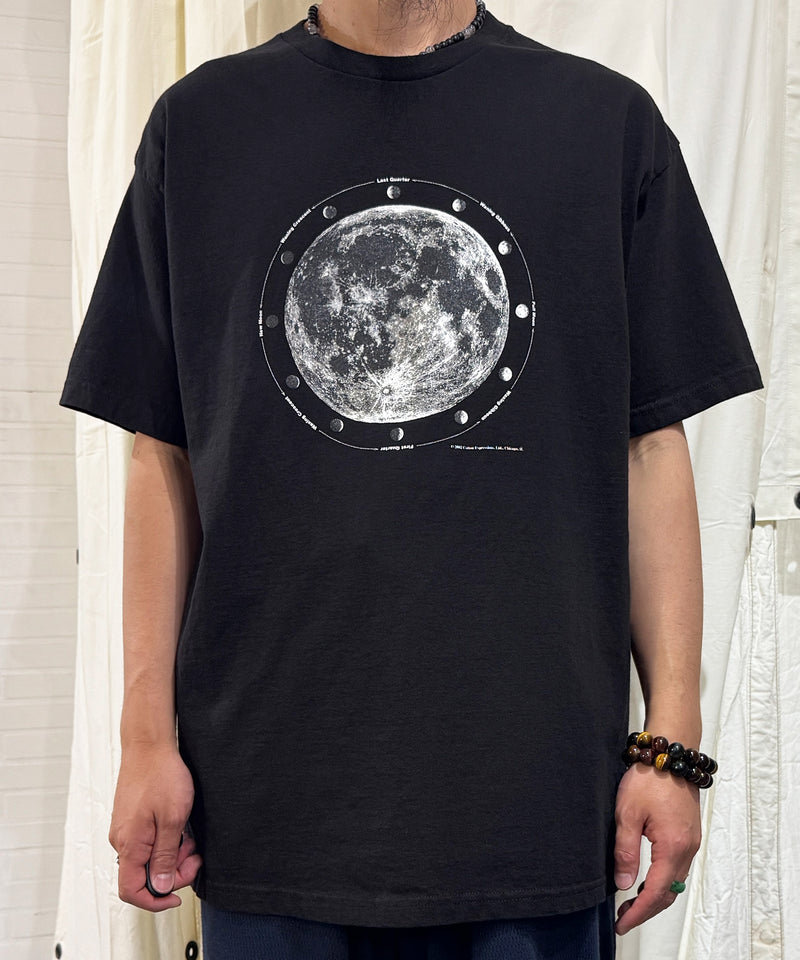 COTTON EXPRESSIONS - MOON PHASES T-SHIRT / BLACK
