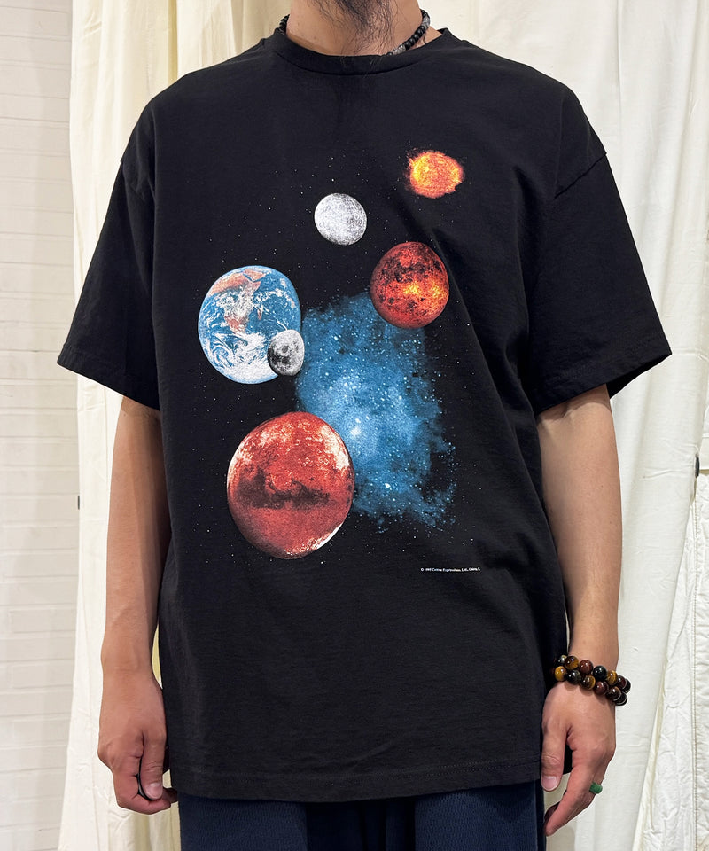 COTTON EXPRESSIONS - SOLAR SYSTEM T-SHIRT / BLACK