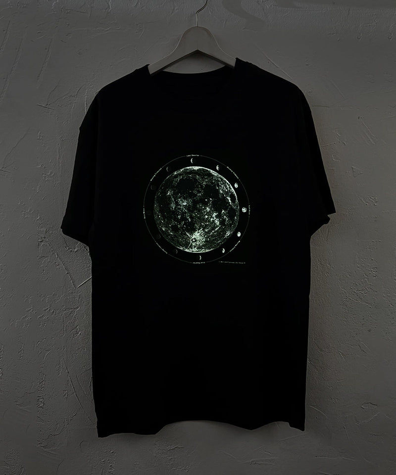 COTTON EXPRESSIONS - PRINT T - SHIRT MOON PHASES / BLACK - DB&BAR
