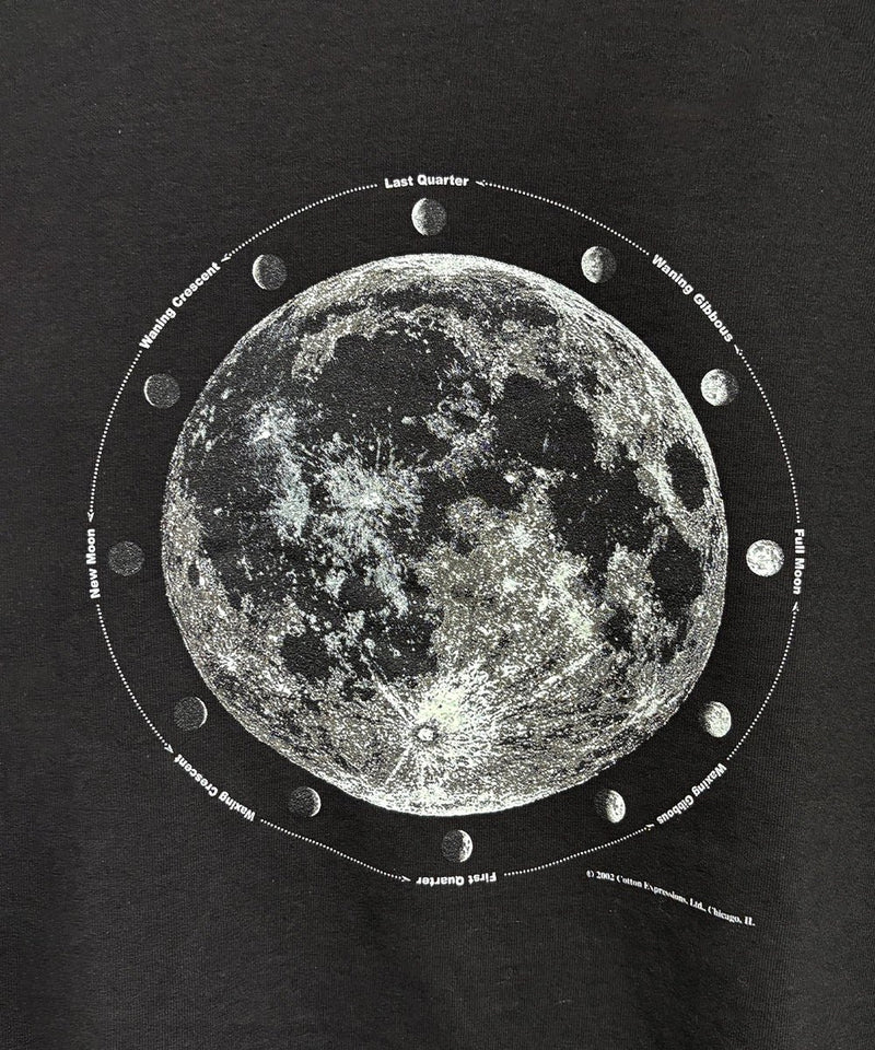 COTTON EXPRESSIONS - PRINT T - SHIRT MOON PHASES / BLACK - DB&BAR