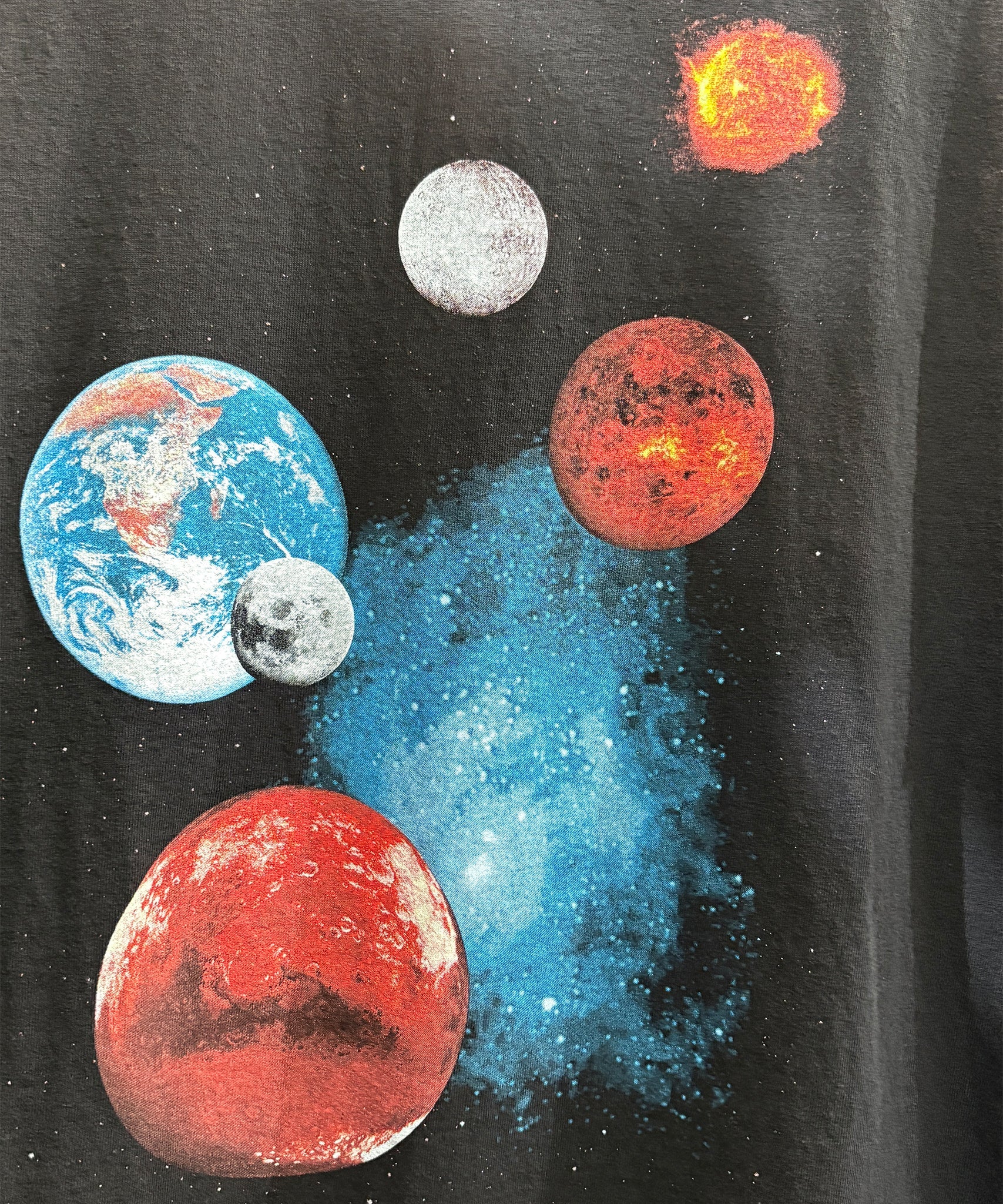 COTTON EXPRESSIONS - SOLAR SYSTEM T - SHIRT / BLACK - DB&BAR