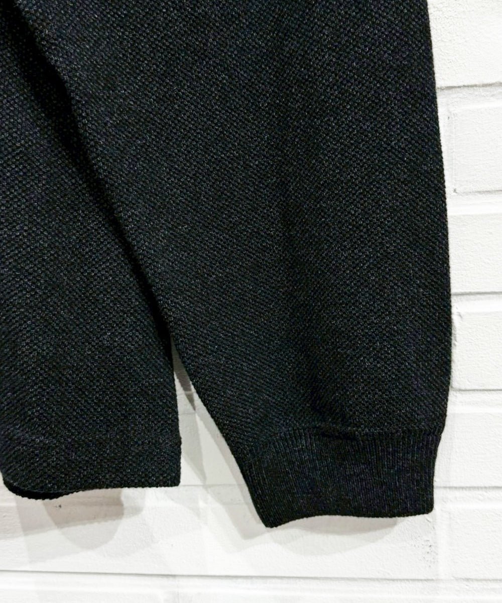 crepuscule - Cotton Rayon Moss Stitch Pull Over / BLACK - DB&BAR