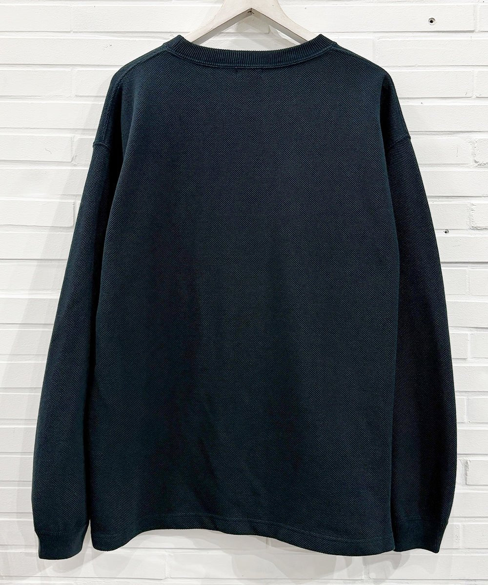 crepuscule - Cotton Rayon Moss Stitch Pull Over / DARK GREEN 商品画像 - DB&BAR