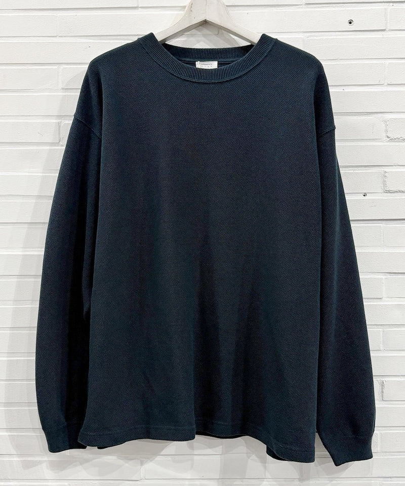 crepuscule - Cotton Rayon Moss Stitch Pull Over / DARK GREEN 商品画像 - DB&BAR