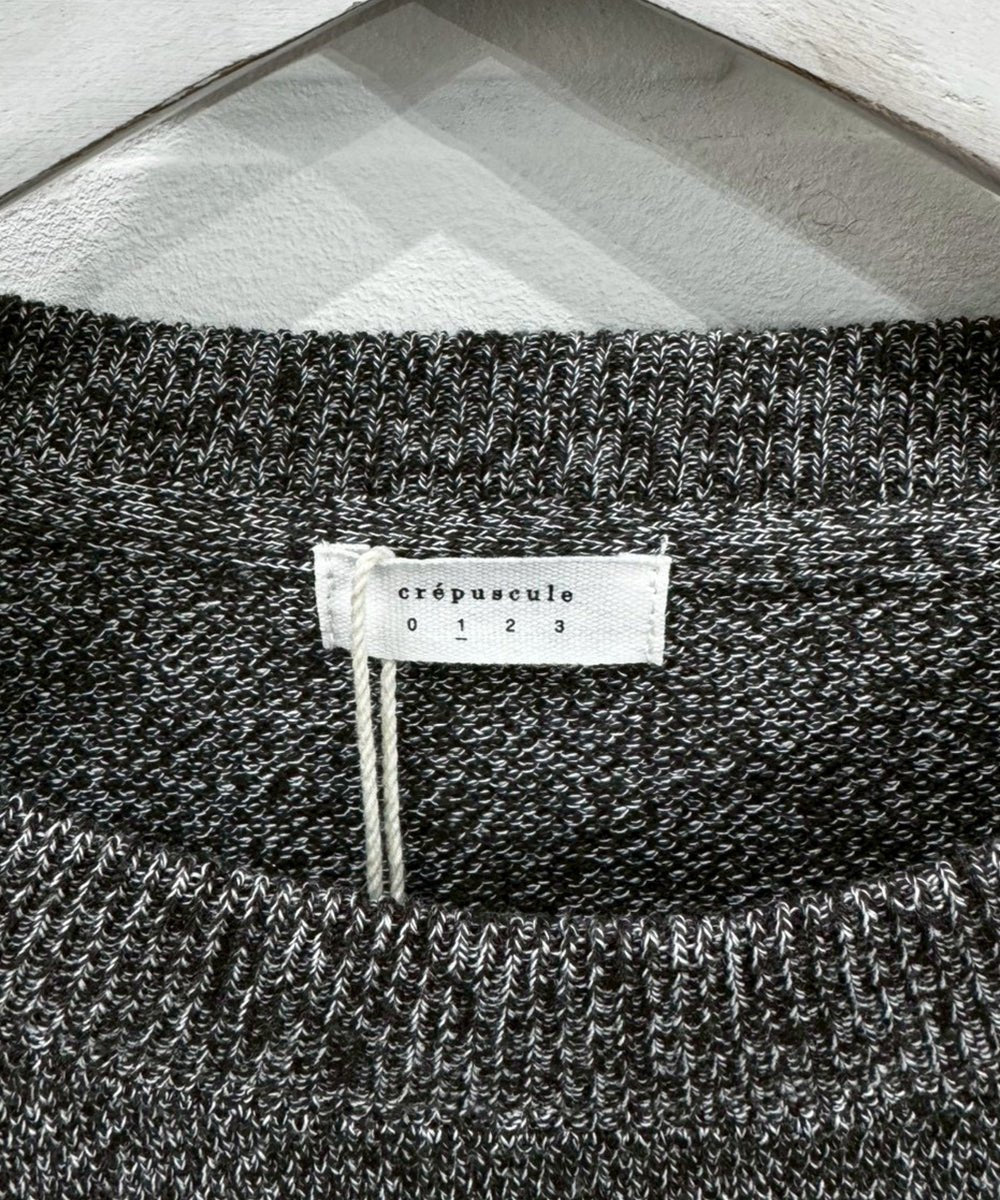 crepuscule - Cotton Rayon Moss Stitch Pull Over / HEATHER BROWN 商品画像 - DB&BAR