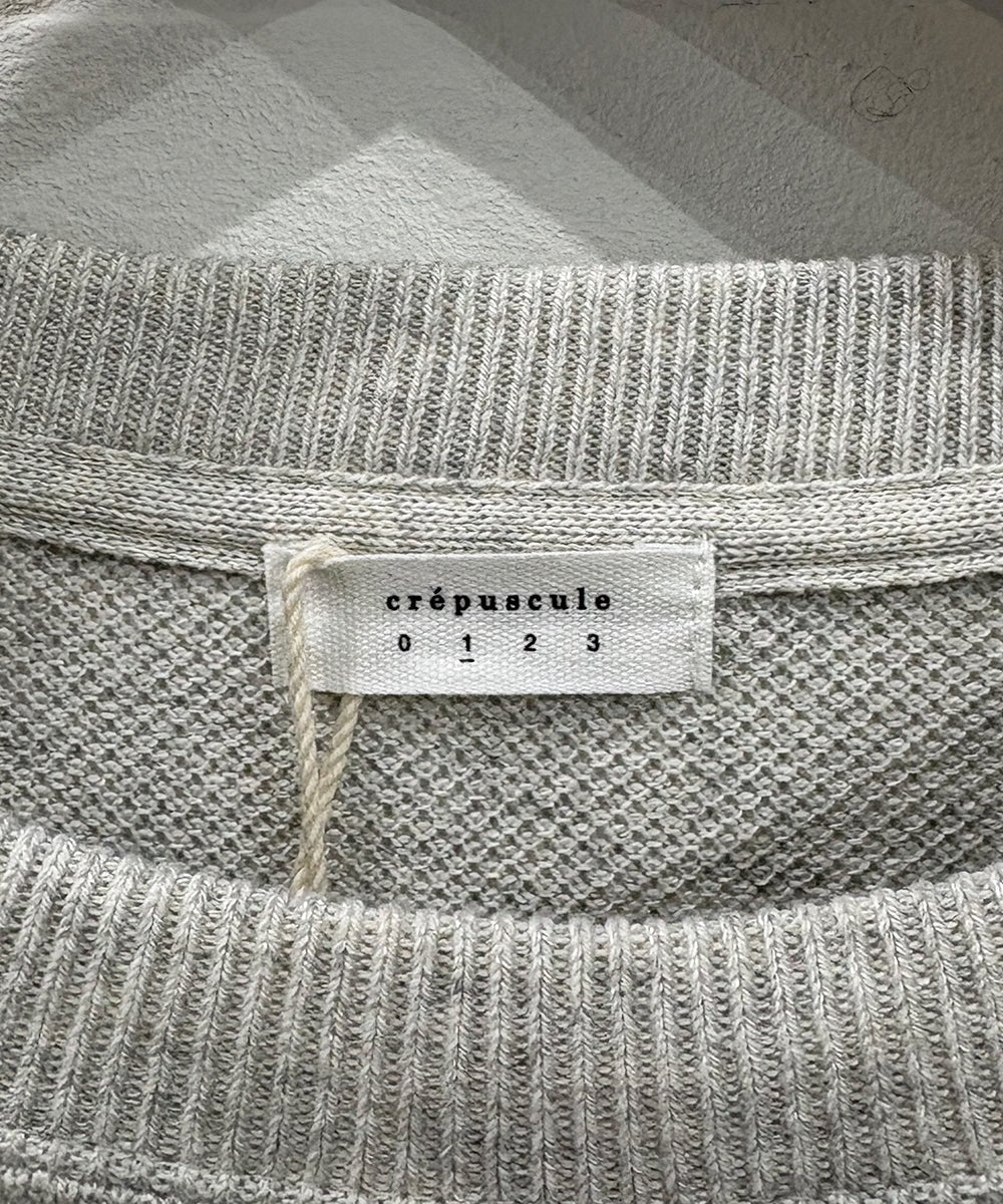 crepuscule - Cotton Rayon Moss Stitch Pull Over / OATMEAL 商品画像 - DB&BAR