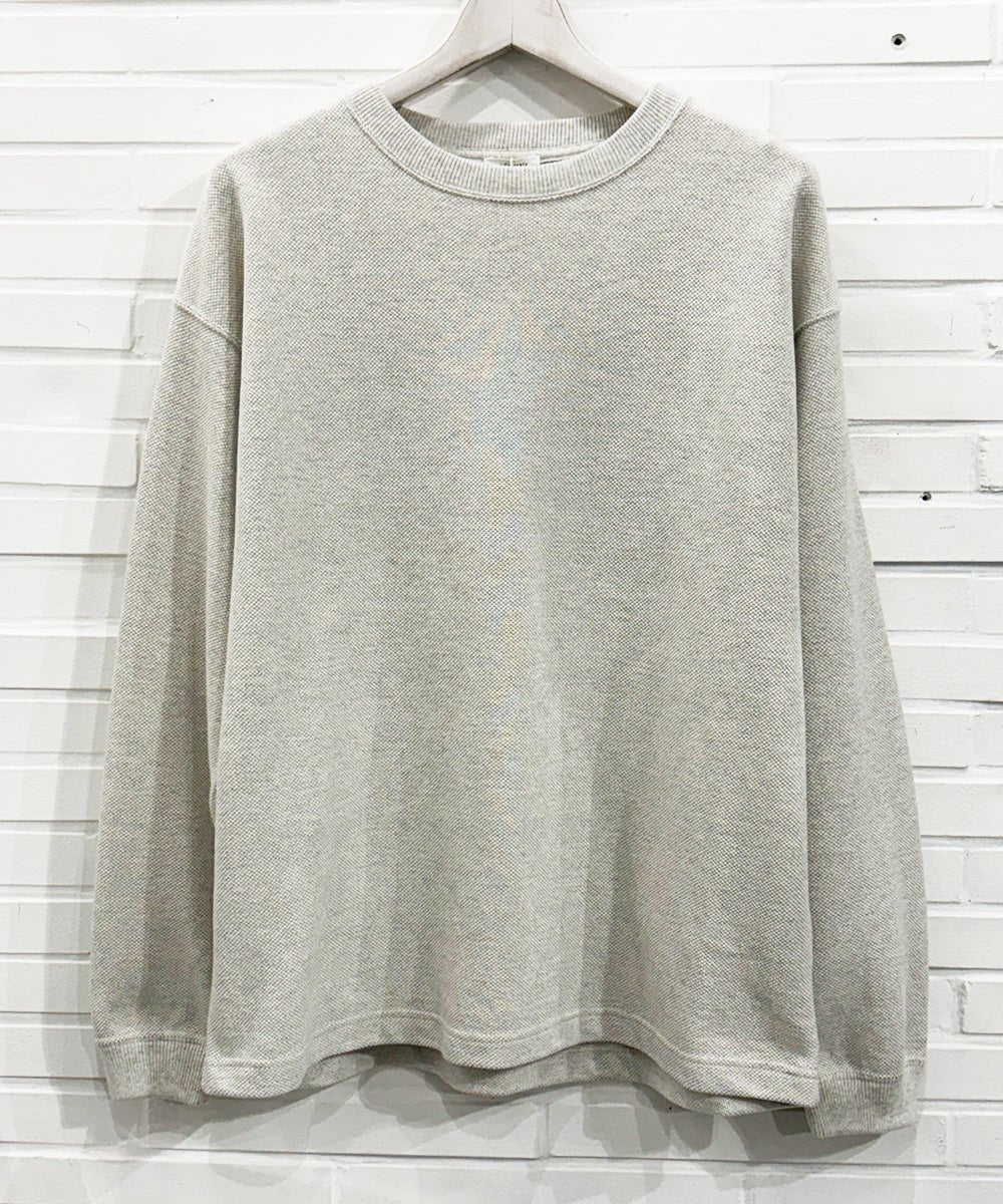 crepuscule - Cotton Rayon Moss Stitch Pull Over / OATMEAL 商品画像 - DB&BAR