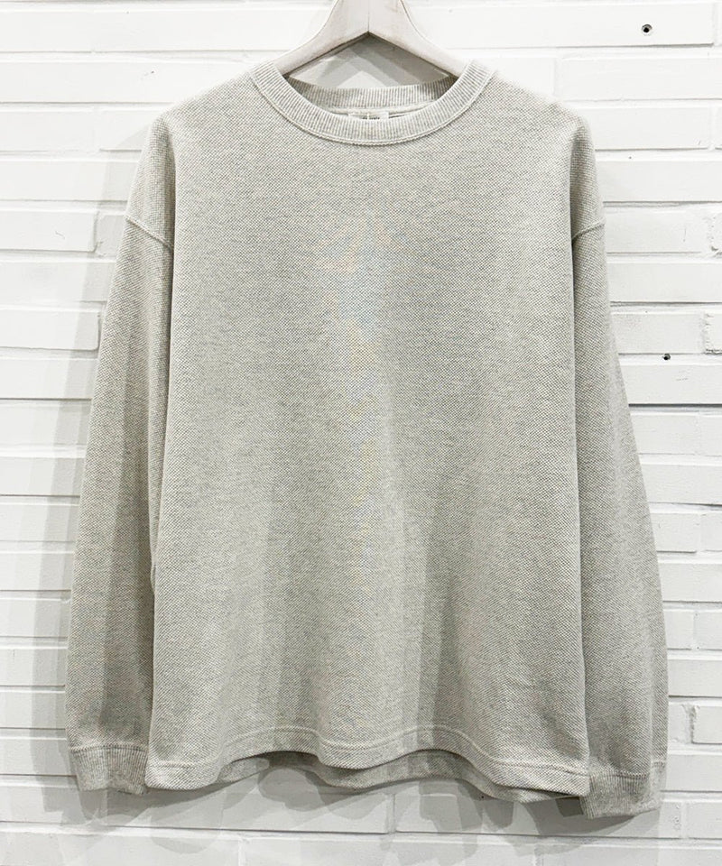 crepuscule - Cotton Rayon Moss Stitch Pull Over / OATMEAL 商品画像 - DB&BAR