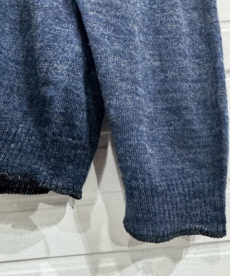 crepuscule - Whole Garment Rametrimming Pull Over / NAVY 商品画像 - DB&BAR