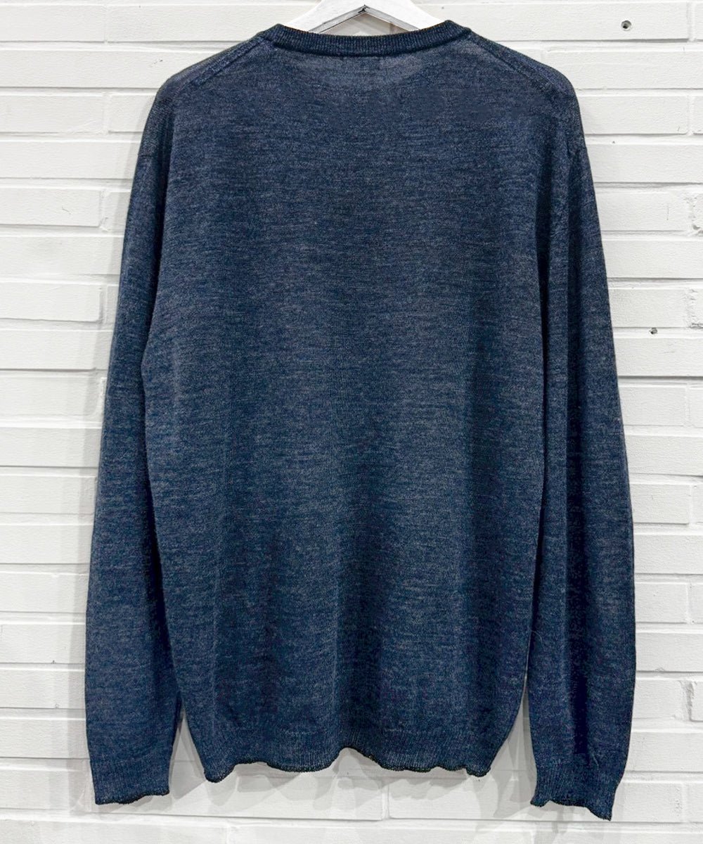 crepuscule - Whole Garment Rametrimming Pull Over / NAVY 商品画像 - DB&BAR