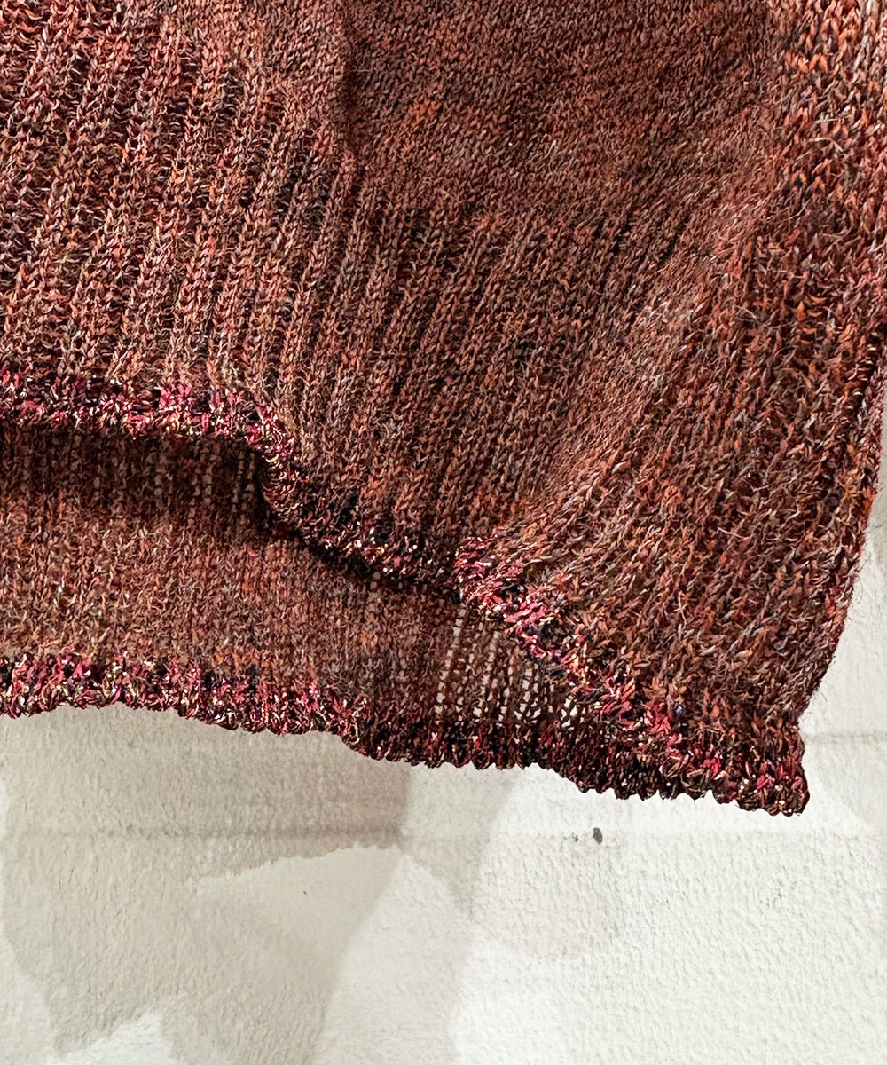 crepuscule - Whole Garment Rametrimming Pull Over / RED 商品画像 - DB&BAR