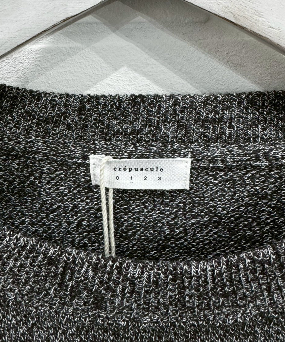 crepuscule - Cotton Rayon Moss Stitch Pull Over ONLINE STORE PAGE | クレプスキュール - コットン レーヨン モス ステッチ プルオーバー オンライン ストア ページ 商品画像