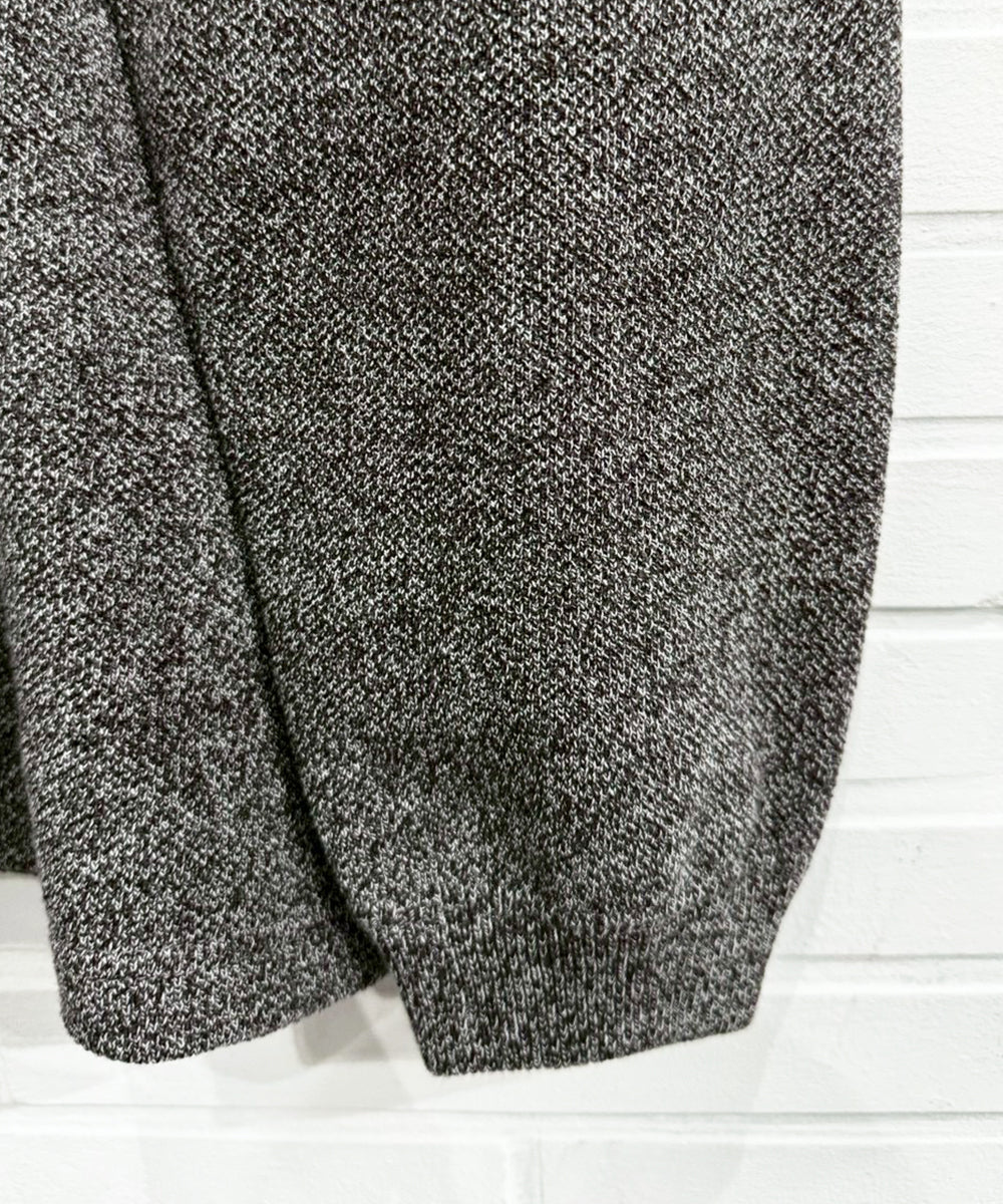 crepuscule - Cotton Rayon Moss Stitch Pull Over / HEATHER BROWN