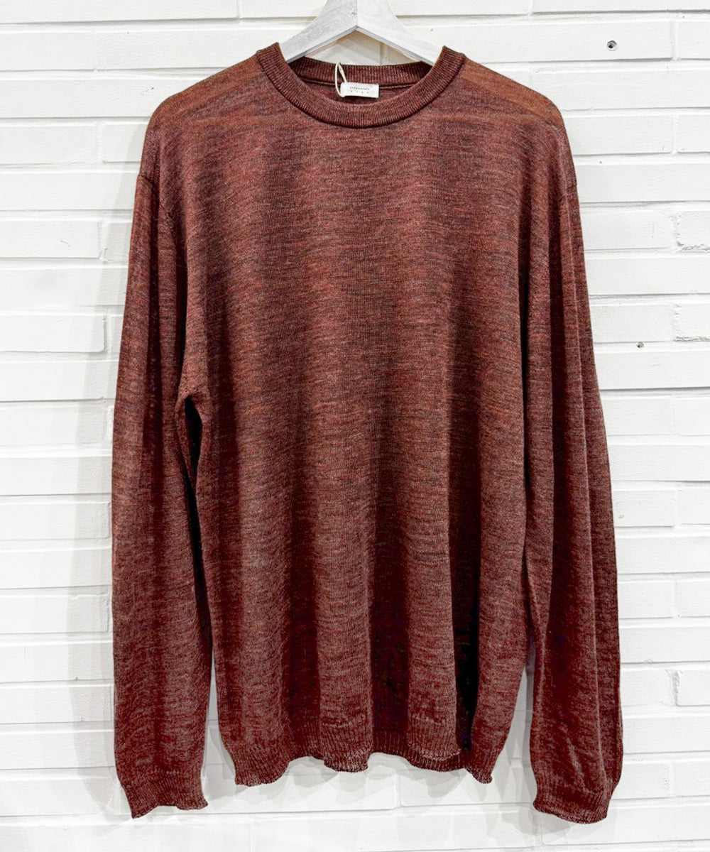 crepuscule - Whole Garment Rametrimming Pull Over / RED