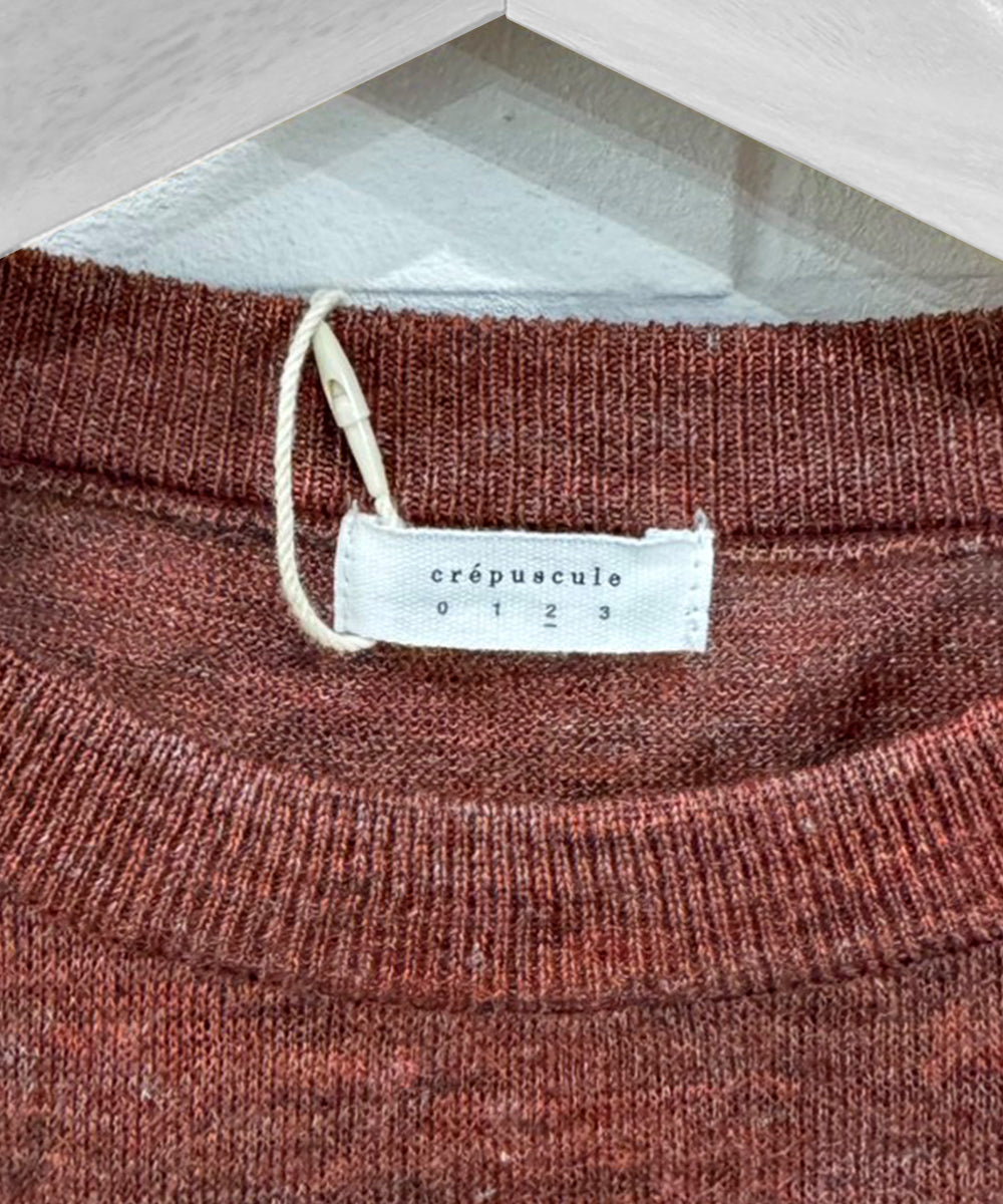 crepuscule - Whole Garment Rametrimming Pull Over / RED