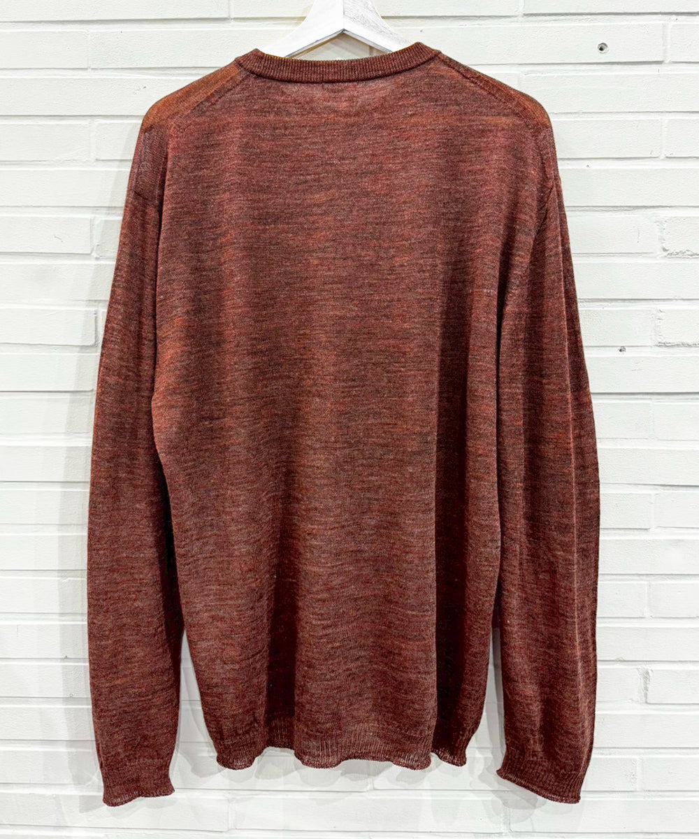 crepuscule - Whole Garment Rametrimming Pull Over / RED