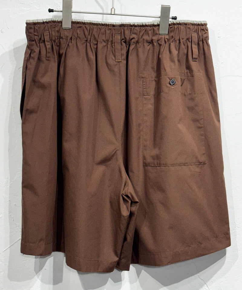 CURRENTAGE - OVERLAY SHORTS / BROWN 商品画像 - DB&BAR