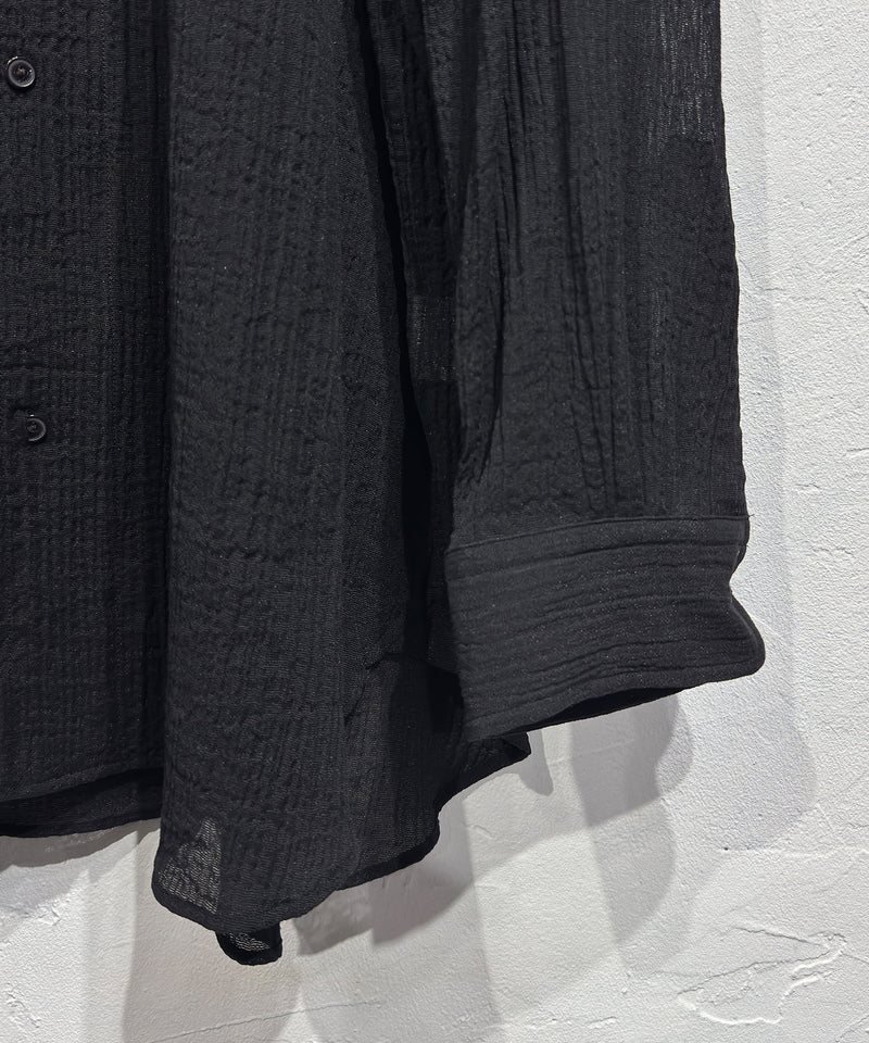 CURRENTAGE - SHEER WORK SHIRT / BLACK 商品画像 - DB&BAR