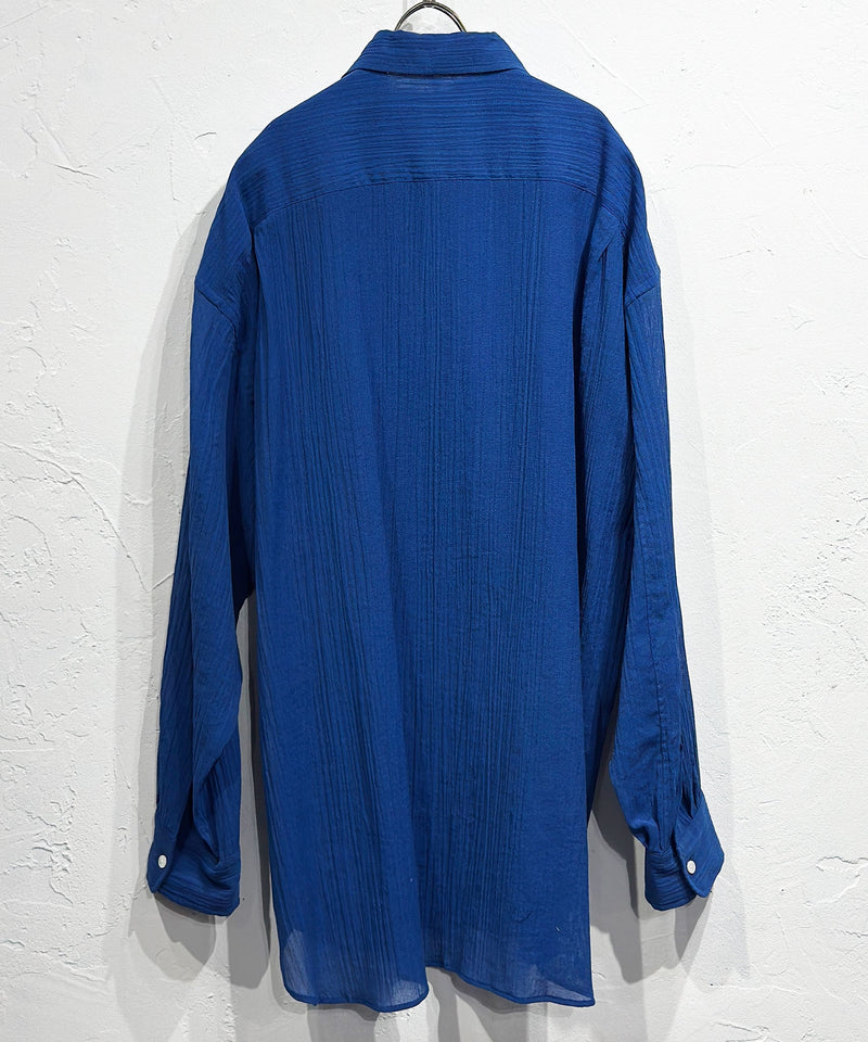 CURRENTAGE - SHEER WORK SHIRT / BLUE 商品画像 - DB&BAR