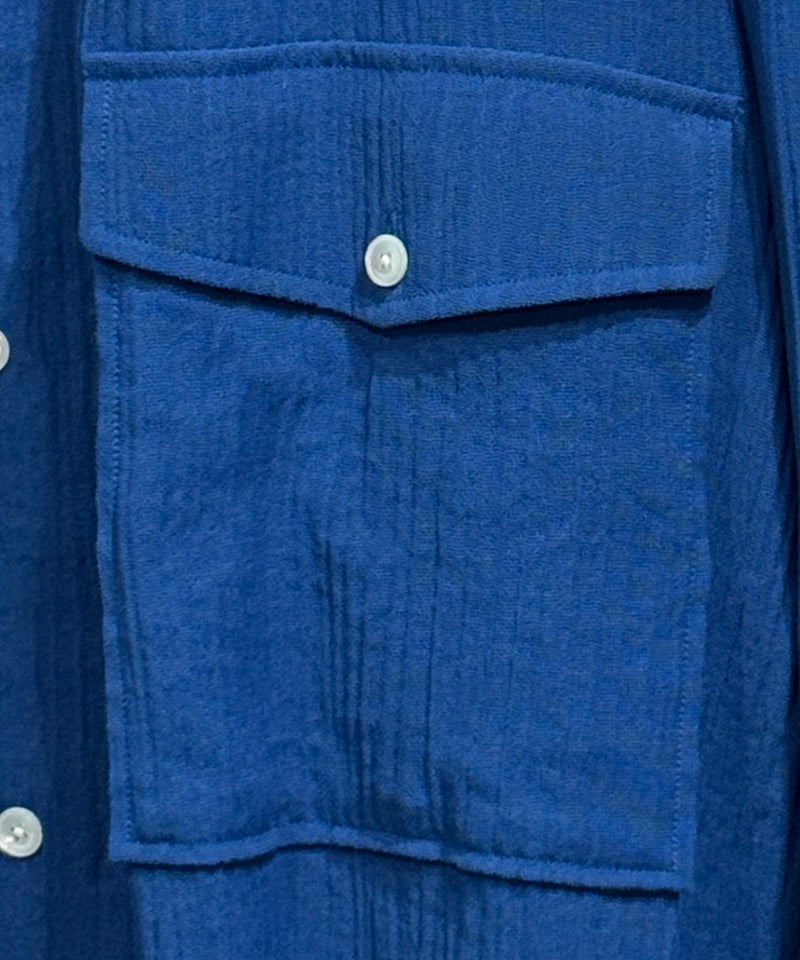 CURRENTAGE - SHEER WORK SHIRT / BLUE 商品画像 - DB&BAR