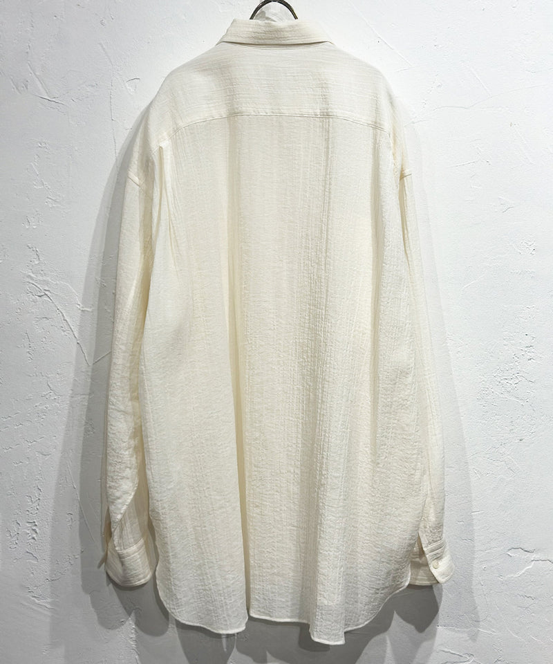 CURRENTAGE - SHEER WORK SHIRT / WHITE 商品画像 - DB&BAR