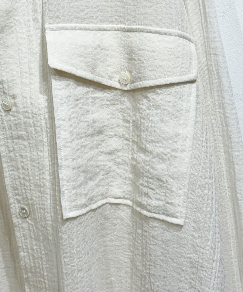 CURRENTAGE - SHEER WORK SHIRT / WHITE 商品画像 - DB&BAR