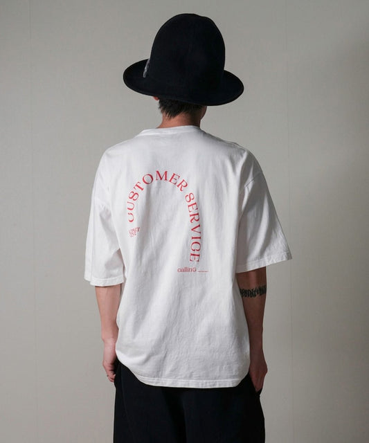 CUSTOMER SERVICE × Guidance - Tee - WHITE×RED - DB&BAR