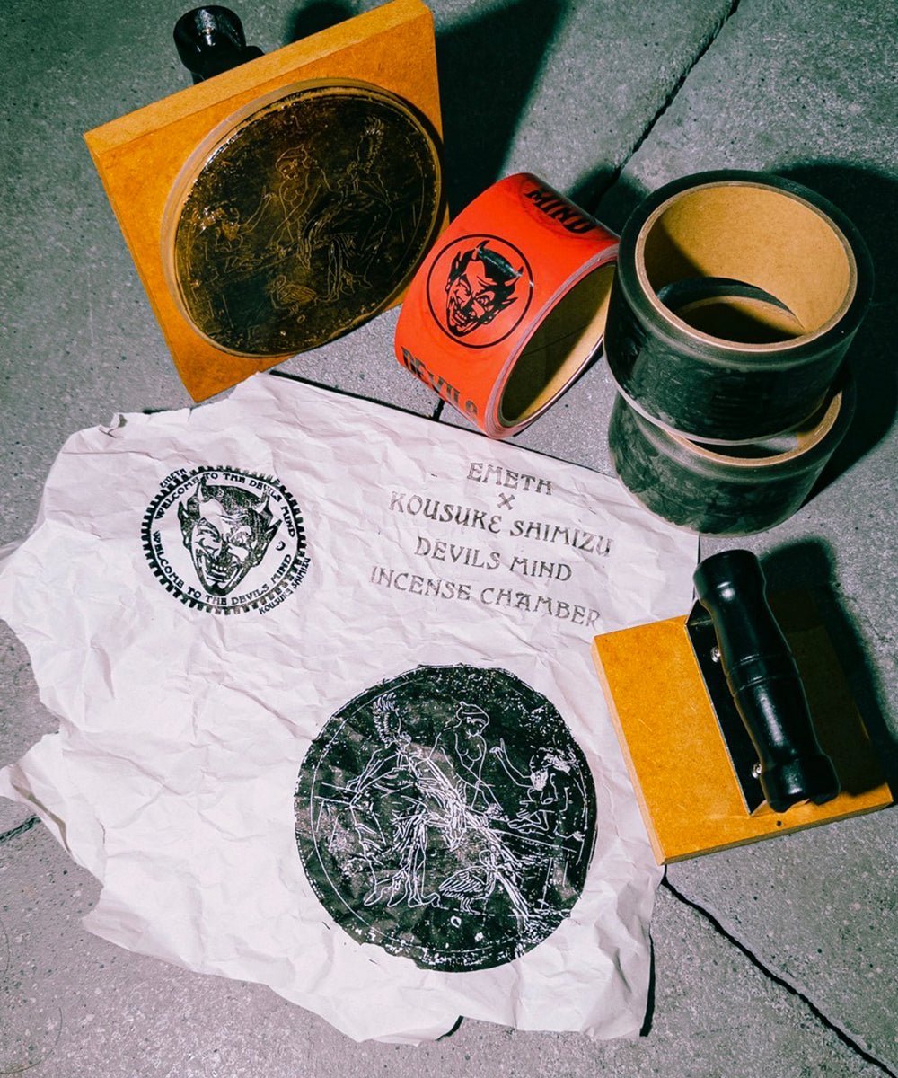 DB&BAR限定SET emeth × KOUSUKE SHIMIZU - DEVILS MIND INCENSE CHAMBER WHITE - DB&BAR