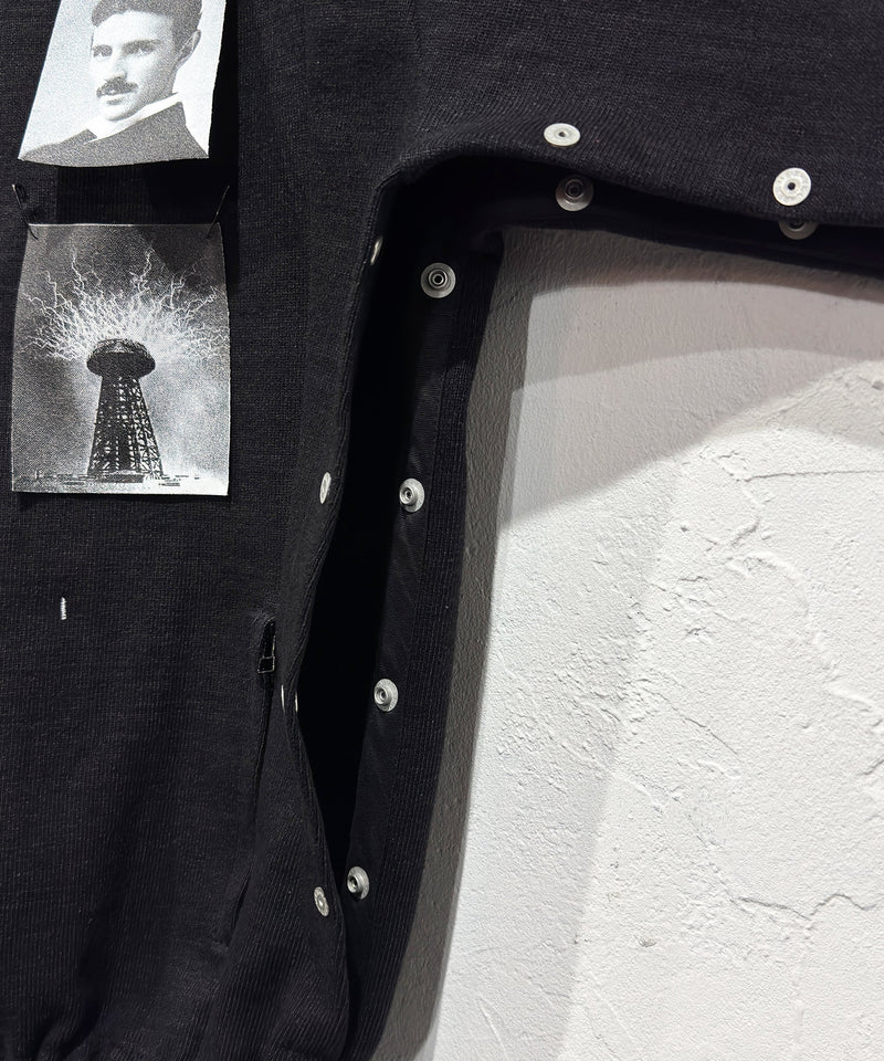 DIET BUTCHER SLIM SKIN - NEO CLASSIC JERSEY HALF ZIP / BLACK - DB&BAR