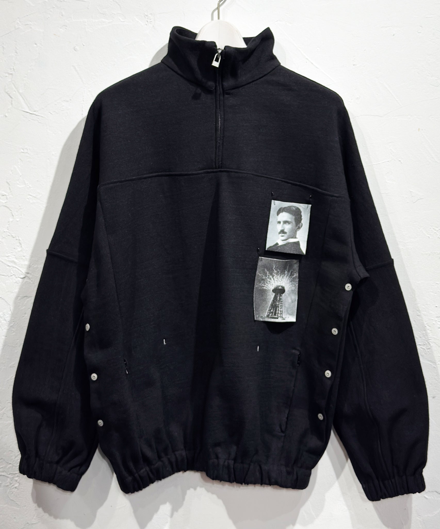 DIET BUTCHER SLIM SKIN - NEO CLASSIC JERSEY HALF ZIP / BLACK - DB&BAR