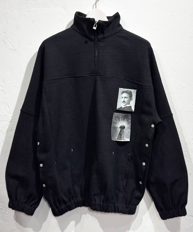 DIET BUTCHER SLIM SKIN - NEO CLASSIC JERSEY HALF ZIP / BLACK - DB&BAR