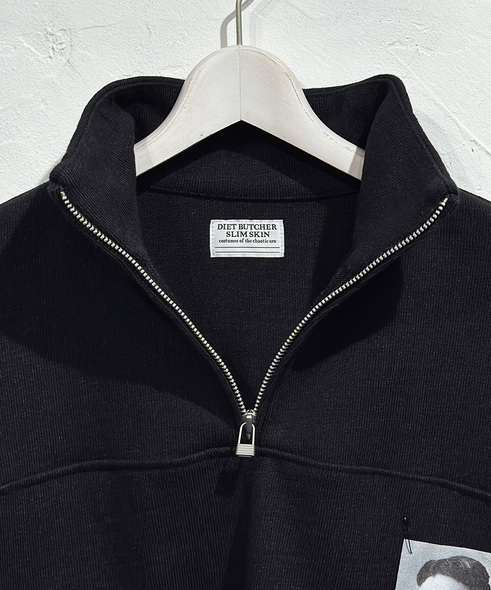 DIET BUTCHER SLIM SKIN - NEO CLASSIC JERSEY HALF ZIP / BLACK - DB&BAR