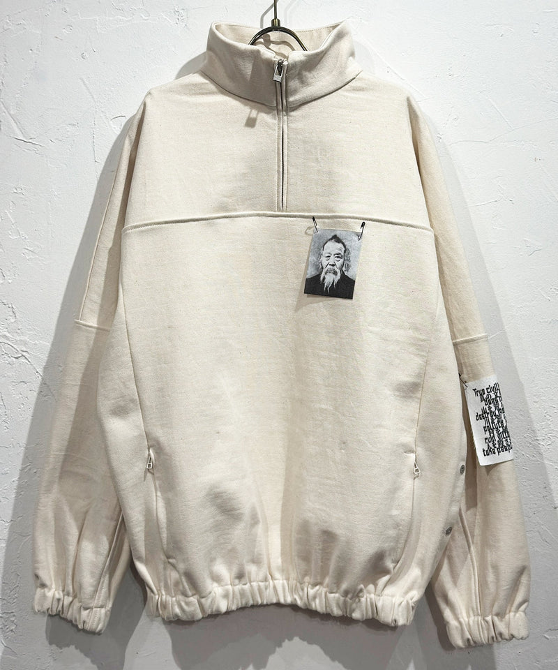 DIET BUTCHER SLIM SKIN - NEO CLASSIC JERSEY HALF ZIP / NATURAL - DB&BAR