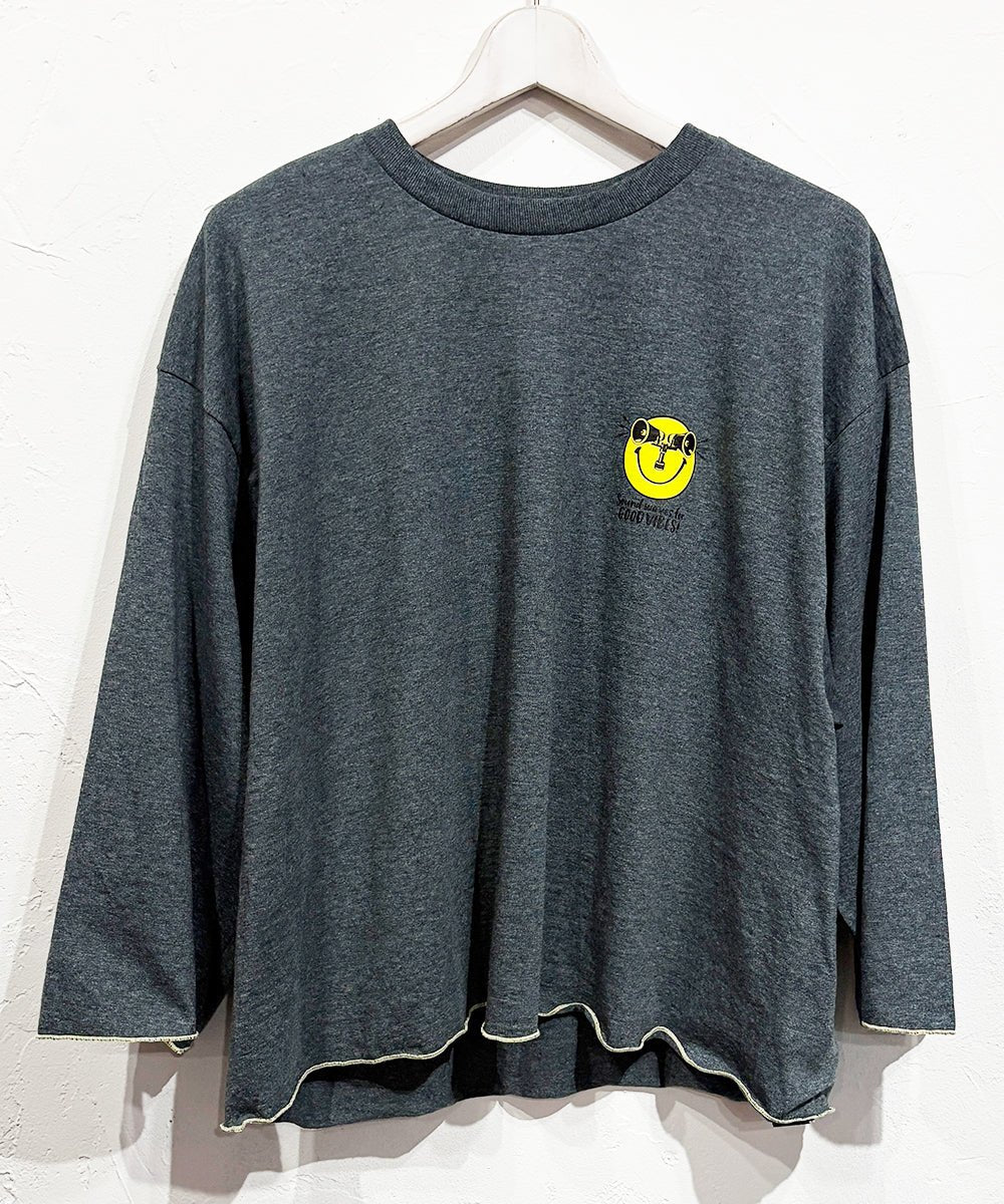 DIET BUTCHER SLIM SKIN - SINE WAVE LS / DARK CHARCOAL HEATHER 商品画像 - DB&BAR
