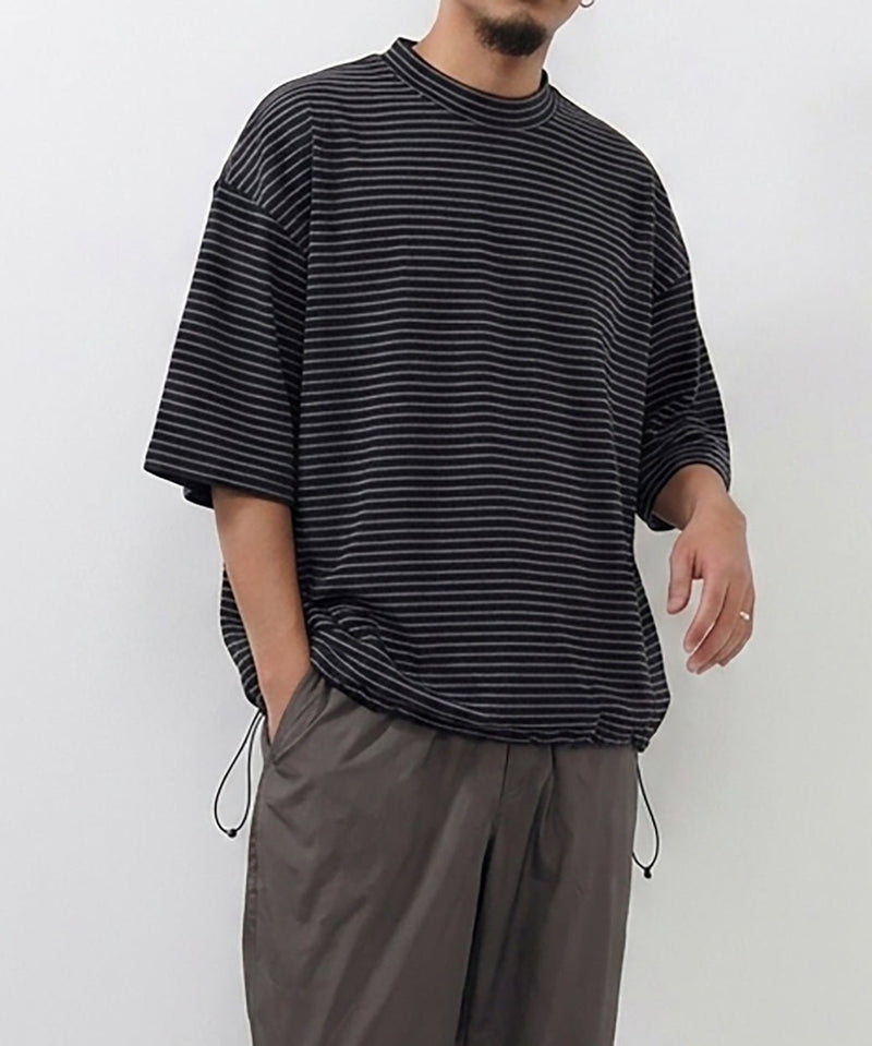 ES.1 - BORDER SS T-SHIRTS / BLACK BORDER 商品画像 - DB&BAR