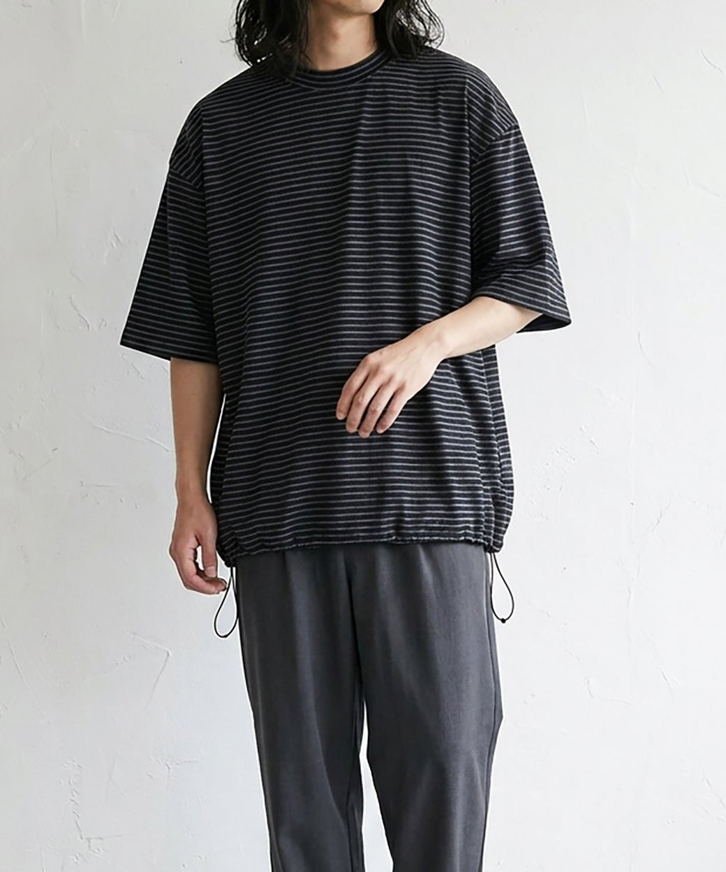 ES.1 - BORDER SS T-SHIRTS / BLACK BORDER 商品画像 - DB&BAR