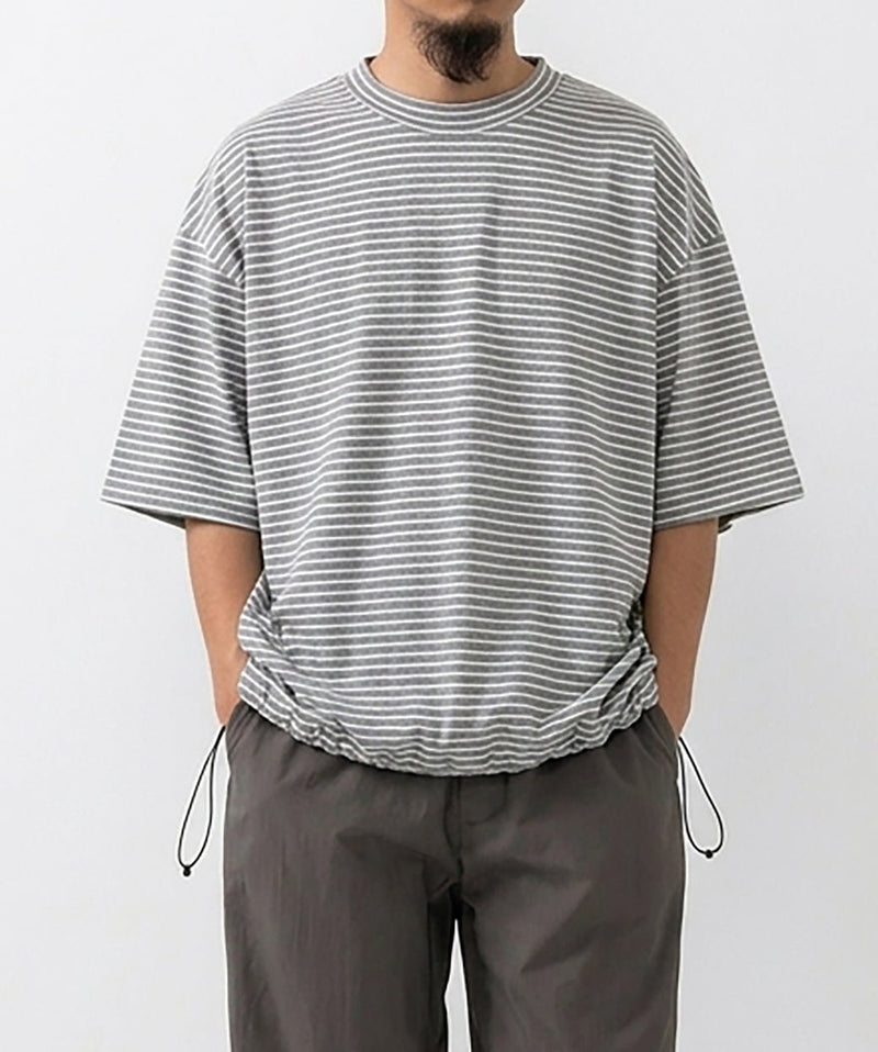 ES.1 - BORDER SS T-SHIRTS / GRAY BORDER 商品画像 - DB&BAR