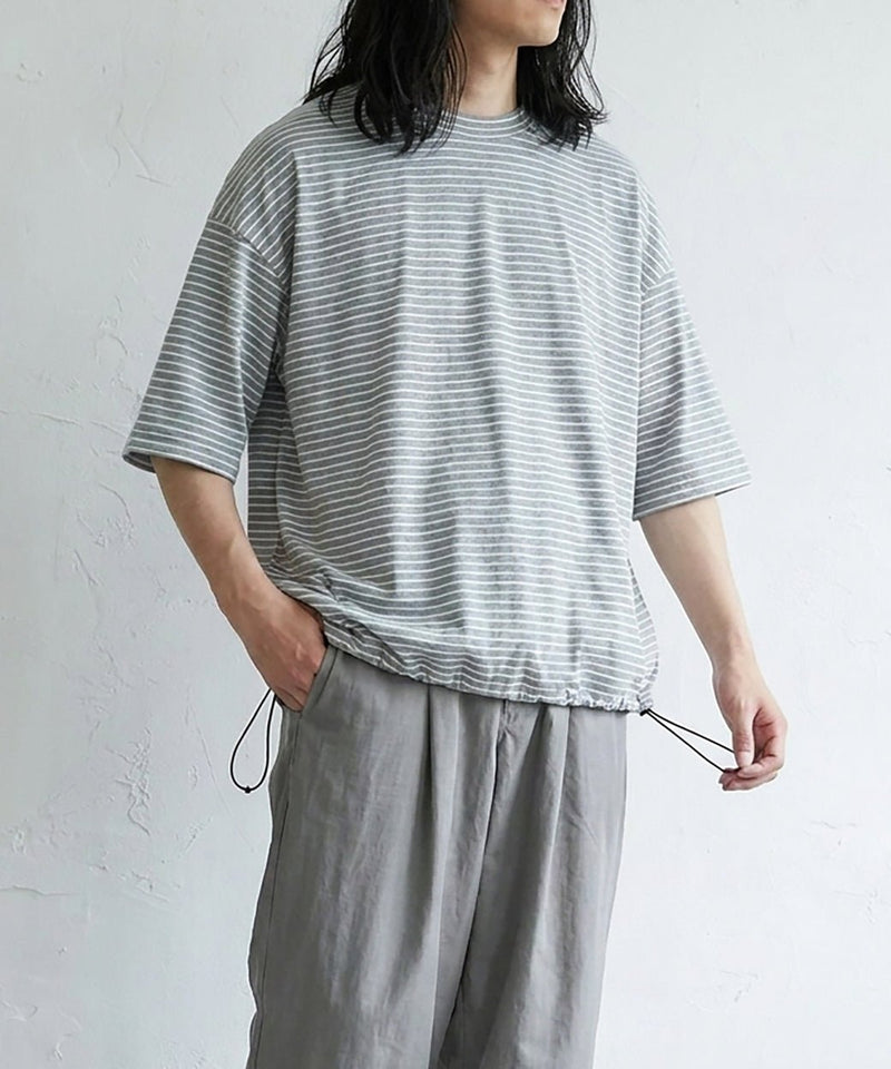 ES.1 - BORDER SS T-SHIRTS / GRAY BORDER 商品画像 - DB&BAR