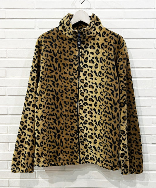 FLEECE FULL ZIP JACKET - LEOPARD EYE - DB&BAR