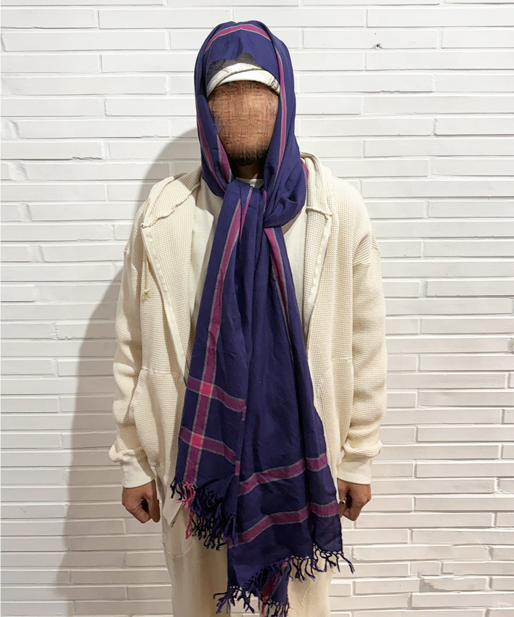 HAND WOVEN STOLE - Stripe wool PURPLE 商品画像 - DB&BAR