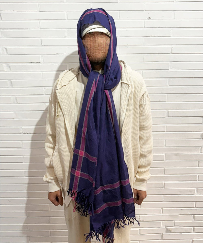 HAND WOVEN STOLE - Stripe wool PURPLE 商品画像 - DB&BAR