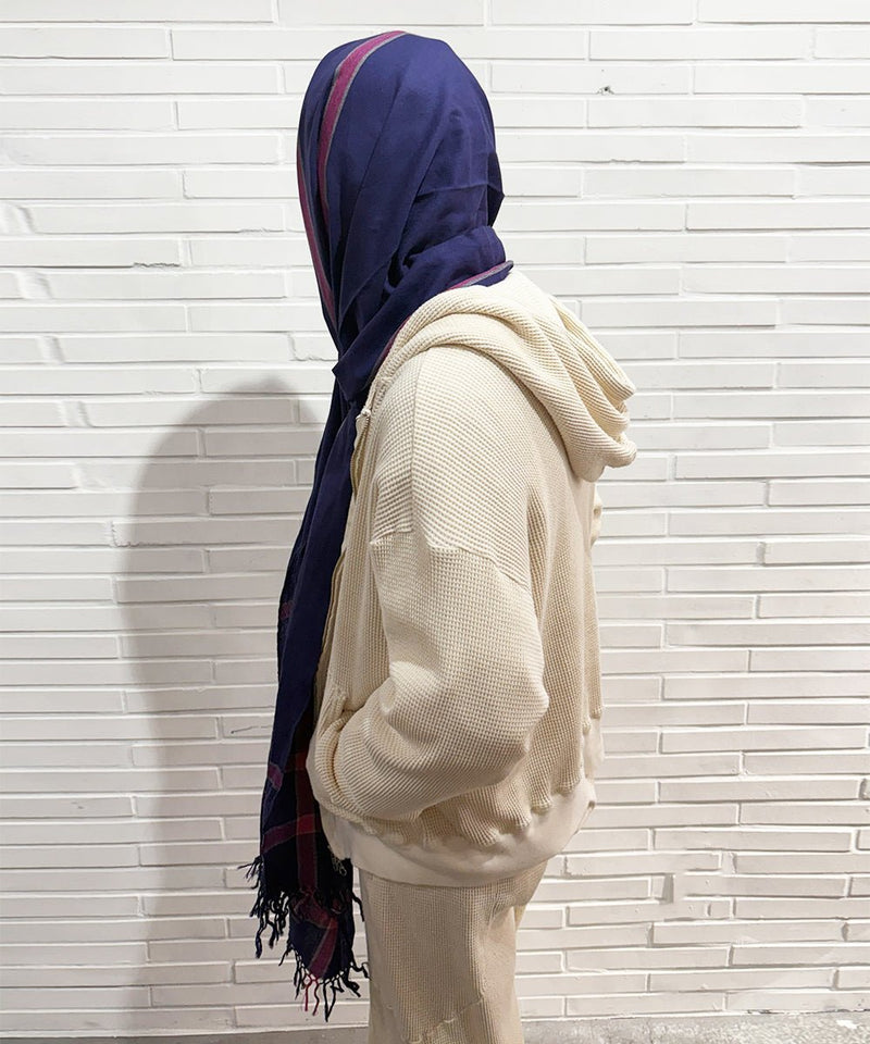 HAND WOVEN STOLE - Stripe wool PURPLE 商品画像 - DB&BAR