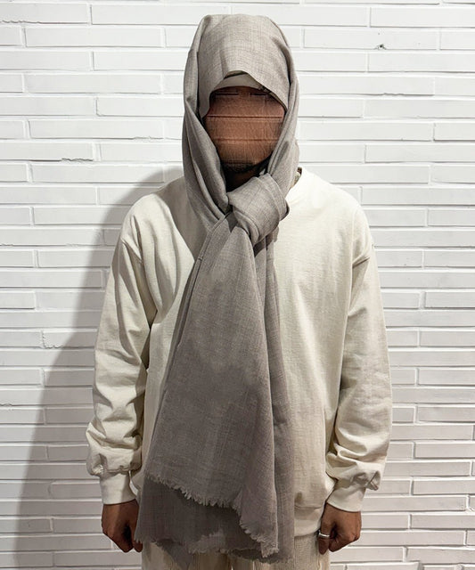 HAND WOVEN STOLE - Wool BEIGE - DB&BAR